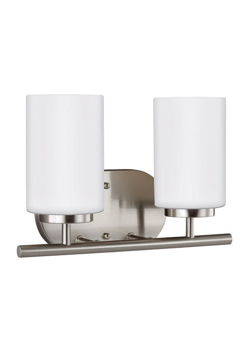 Myhouse Lighting Generation Lighting - 41161-962 - Two Light Wall / Bath - Oslo - Brushed Nickel