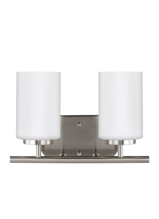 Myhouse Lighting Generation Lighting - 41161-962 - Two Light Wall / Bath - Oslo - Brushed Nickel