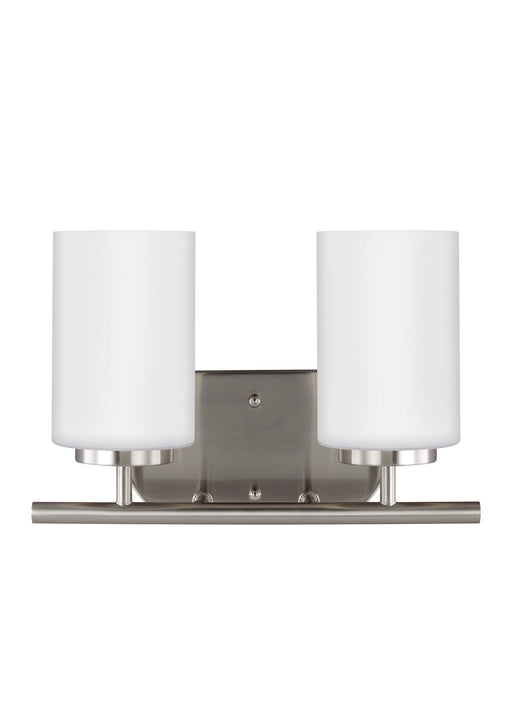 Myhouse Lighting Generation Lighting - 41161-962 - Two Light Wall / Bath - Oslo - Brushed Nickel