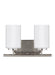 Myhouse Lighting Generation Lighting - 41161-962 - Two Light Wall / Bath - Oslo - Brushed Nickel