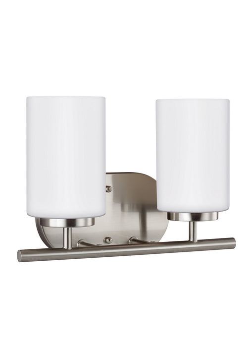 Myhouse Lighting Generation Lighting - 41161EN3-962 - Two Light Wall / Bath - Oslo - Brushed Nickel