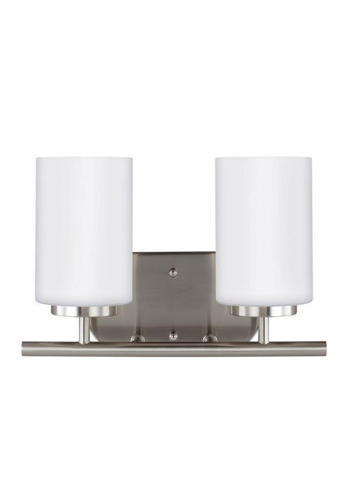 Myhouse Lighting Generation Lighting - 41161EN3-962 - Two Light Wall / Bath - Oslo - Brushed Nickel