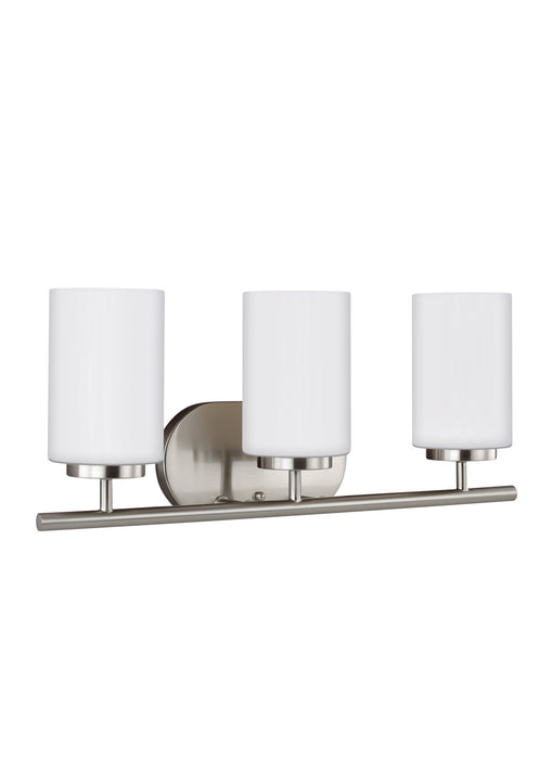 Myhouse Lighting Generation Lighting - 41162-962 - Three Light Wall / Bath - Oslo - Brushed Nickel