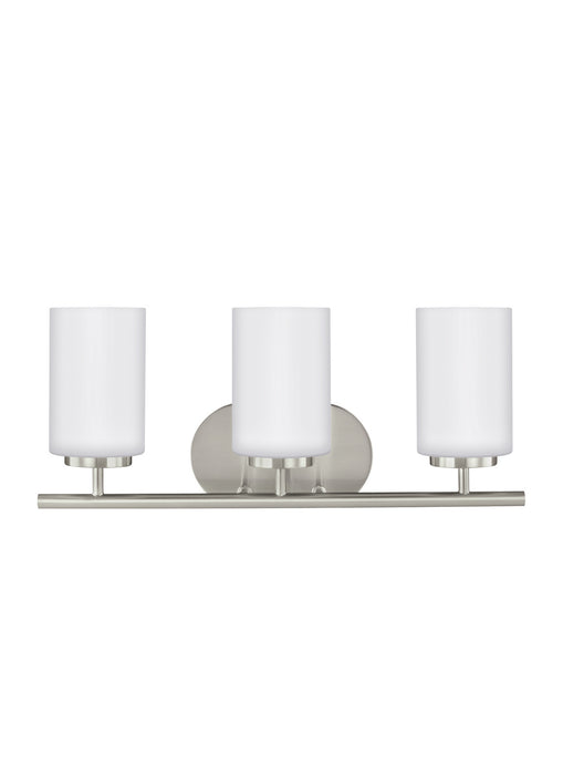 Myhouse Lighting Generation Lighting - 41162-962 - Three Light Wall / Bath - Oslo - Brushed Nickel