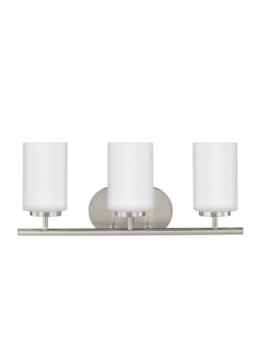 Myhouse Lighting Generation Lighting - 41162-962 - Three Light Wall / Bath - Oslo - Brushed Nickel