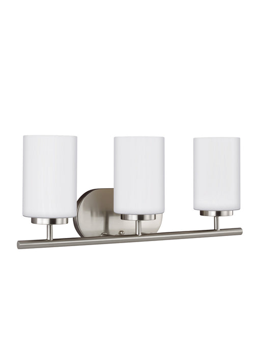 Myhouse Lighting Generation Lighting - 41162EN3-962 - Three Light Wall / Bath - Oslo - Brushed Nickel