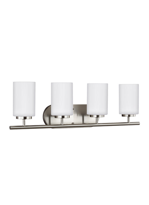 Myhouse Lighting Generation Lighting - 41163-962 - Four Light Wall / Bath - Oslo - Brushed Nickel