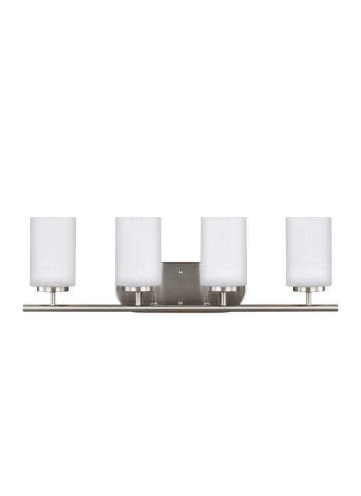 Myhouse Lighting Generation Lighting - 41163-962 - Four Light Wall / Bath - Oslo - Brushed Nickel