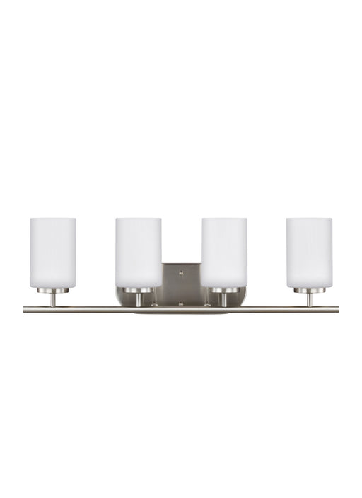 Myhouse Lighting Generation Lighting - 41163-962 - Four Light Wall / Bath - Oslo - Brushed Nickel