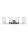 Myhouse Lighting Generation Lighting - 41163-962 - Four Light Wall / Bath - Oslo - Brushed Nickel