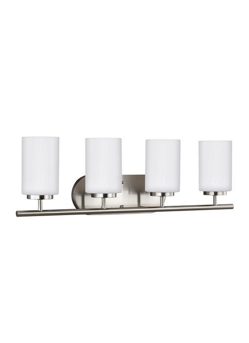 Myhouse Lighting Generation Lighting - 41163EN3-962 - Four Light Wall / Bath - Oslo - Brushed Nickel