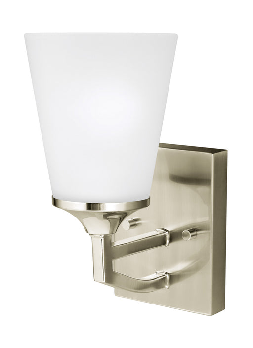 Myhouse Lighting Generation Lighting - 4124501EN3-962 - One Light Wall / Bath Sconce - Hanford - Brushed Nickel