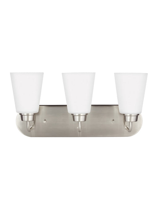 Myhouse Lighting Generation Lighting - 4415203EN3-962 - Three Light Wall / Bath - Kerrville - Brushed Nickel