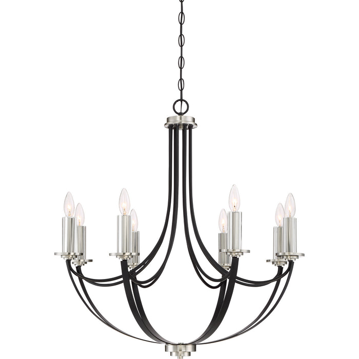 Myhouse Lighting Quoizel - ANA5008K - Eight Light Chandelier - Alana - Mystic Black