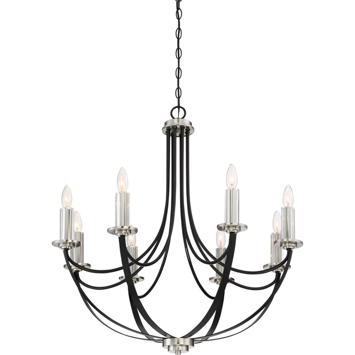 Myhouse Lighting Quoizel - ANA5008K - Eight Light Chandelier - Alana - Mystic Black