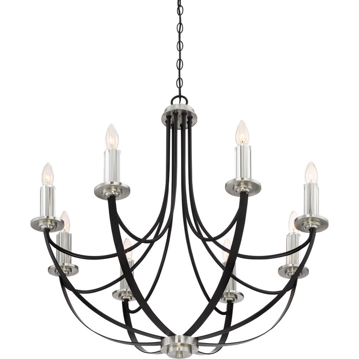 Myhouse Lighting Quoizel - ANA5008K - Eight Light Chandelier - Alana - Mystic Black