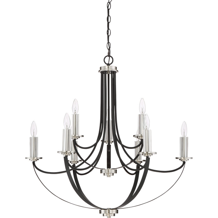 Myhouse Lighting Quoizel - ANA5009K - Nine Light Chandelier - Alana - Mystic Black