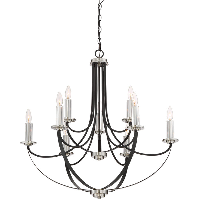 Myhouse Lighting Quoizel - ANA5009K - Nine Light Chandelier - Alana - Mystic Black