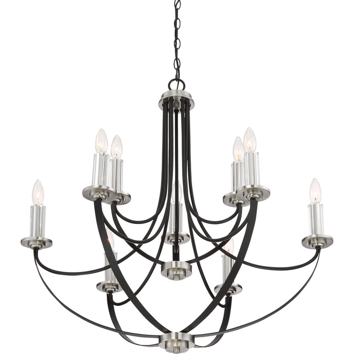 Myhouse Lighting Quoizel - ANA5009K - Nine Light Chandelier - Alana - Mystic Black