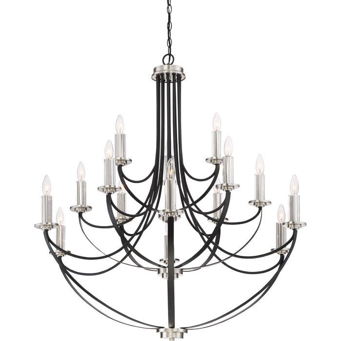 Myhouse Lighting Quoizel - ANA5015K - 15 Light Chandelier - Alana - Mystic Black