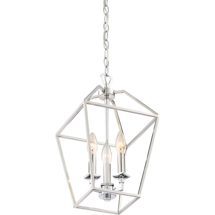 Myhouse Lighting Quoizel - AVY5203PK - Three Light Foyer Pendant - Aviary - Polished Nickel