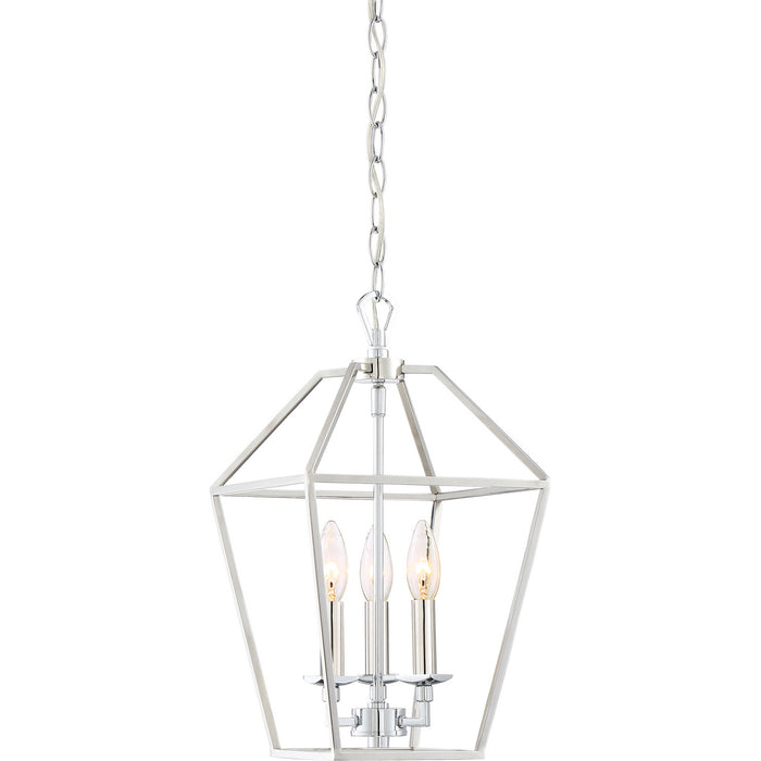 Myhouse Lighting Quoizel - AVY5203PK - Three Light Foyer Pendant - Aviary - Polished Nickel