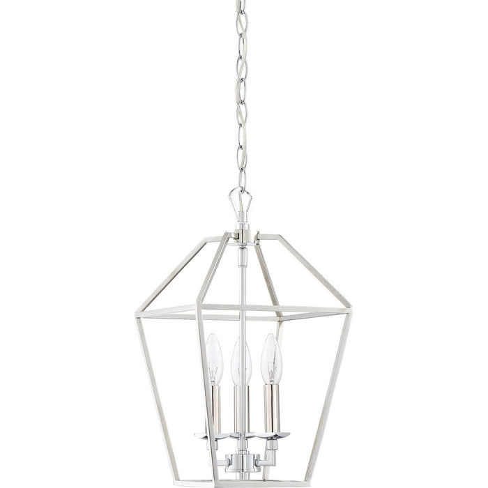 Myhouse Lighting Quoizel - AVY5203PK - Three Light Foyer Pendant - Aviary - Polished Nickel