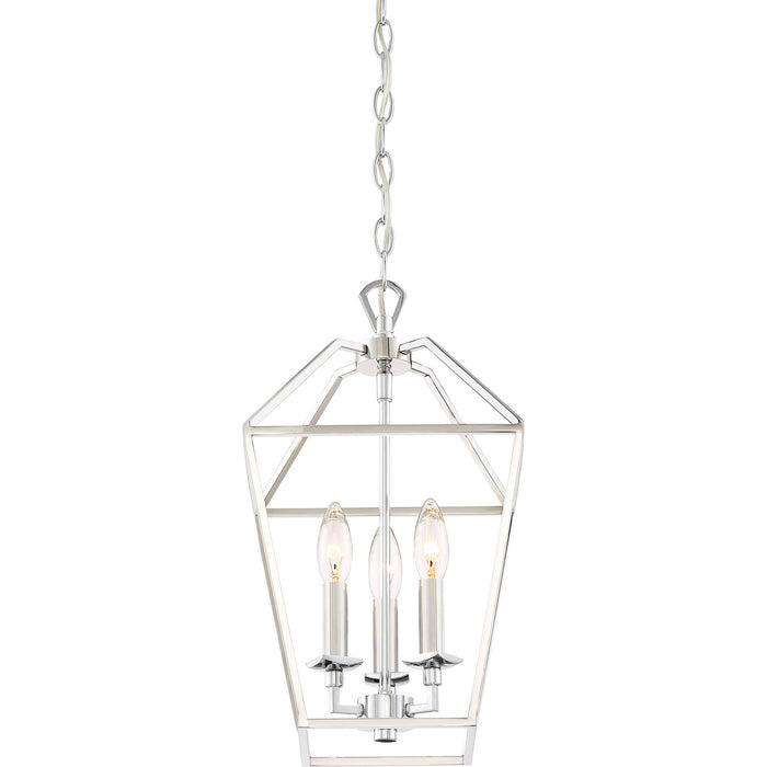 Myhouse Lighting Quoizel - AVY5203PK - Three Light Foyer Pendant - Aviary - Polished Nickel