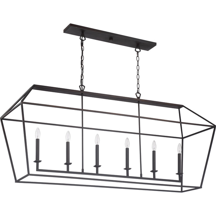 Myhouse Lighting Quoizel - AVY654PN - Six Light Island Chandelier - Aviary - Palladian Bronze