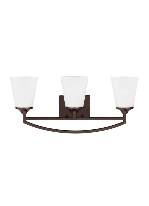 Myhouse Lighting Generation Lighting - 4424503EN3-710 - Three Light Wall / Bath - Hanford - Bronze