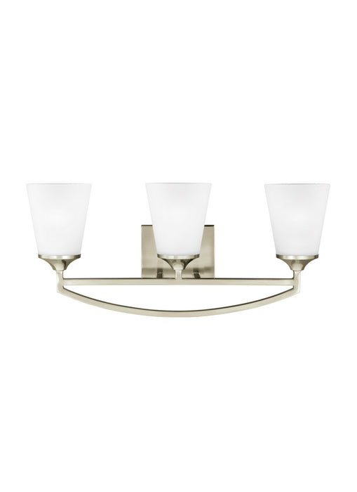 Myhouse Lighting Generation Lighting - 4424503EN3-962 - Three Light Wall / Bath - Hanford - Brushed Nickel