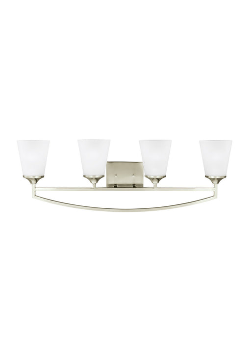 Myhouse Lighting Generation Lighting - 4424504EN3-962 - Four Light Wall / Bath - Hanford - Brushed Nickel