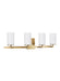 Myhouse Lighting Generation Lighting - 4424604-848 - Four Light Wall / Bath - Alturas - Satin Brass