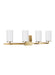 Myhouse Lighting Generation Lighting - 4424604EN3-848 - Four Light Wall / Bath - Alturas - Satin Brass