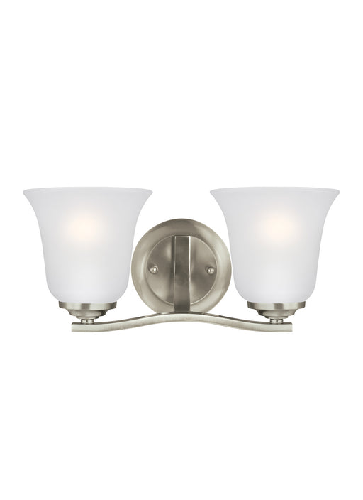 Myhouse Lighting Generation Lighting - 4439002-962 - Two Light Wall / Bath - Emmons - Brushed Nickel