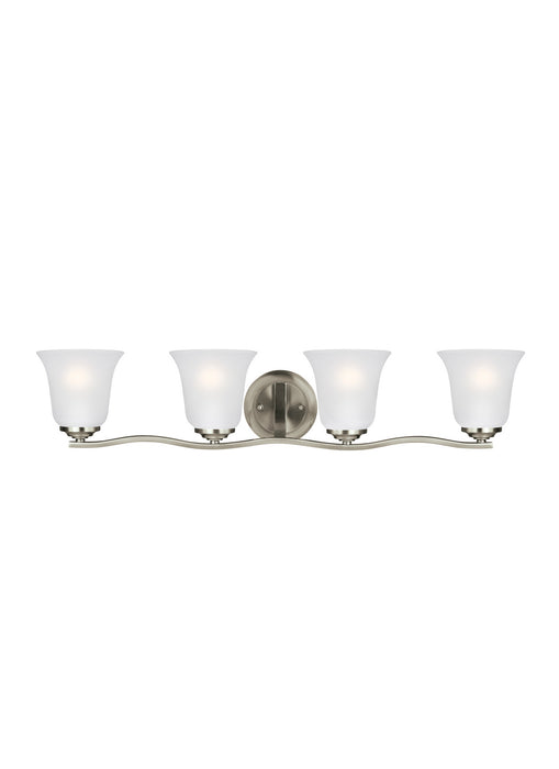 Myhouse Lighting Generation Lighting - 4439004-962 - Four Light Wall / Bath - Emmons - Brushed Nickel