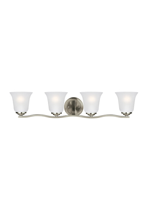 Myhouse Lighting Generation Lighting - 4439004-962 - Four Light Wall / Bath - Emmons - Brushed Nickel