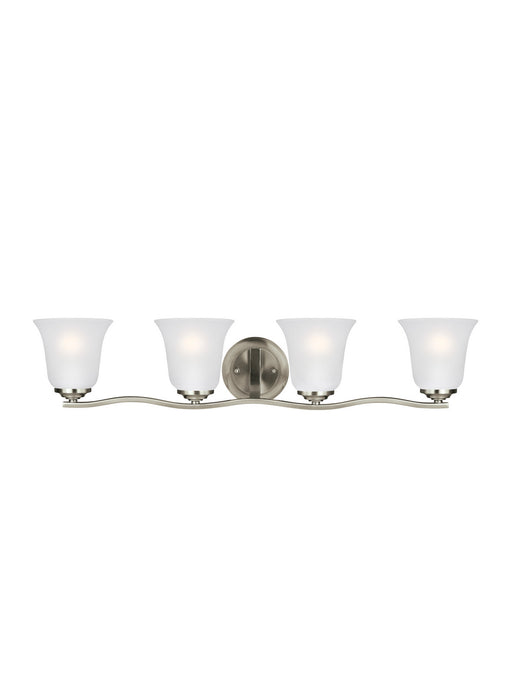 Myhouse Lighting Generation Lighting - 4439004EN3-962 - Four Light Wall / Bath - Emmons - Brushed Nickel