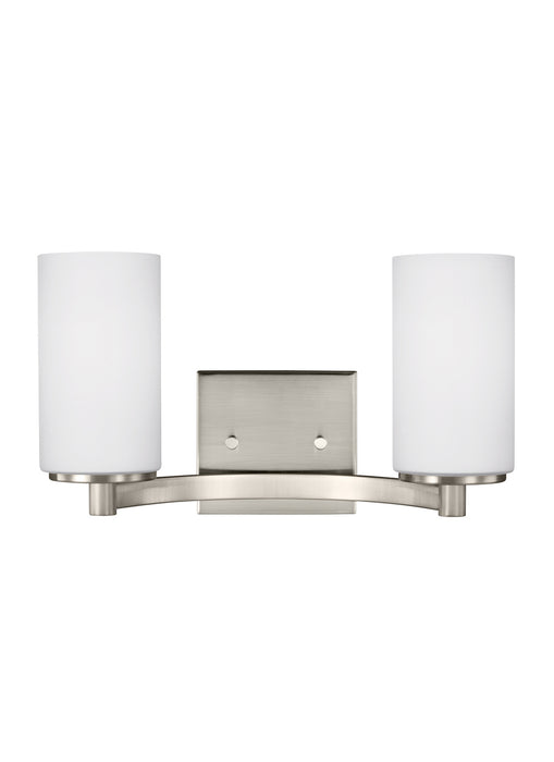 Myhouse Lighting Generation Lighting - 4439102-962 - Two Light Wall / Bath - Hettinger - Brushed Nickel