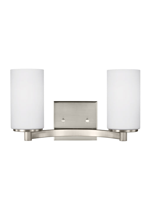 Myhouse Lighting Generation Lighting - 4439102-962 - Two Light Wall / Bath - Hettinger - Brushed Nickel