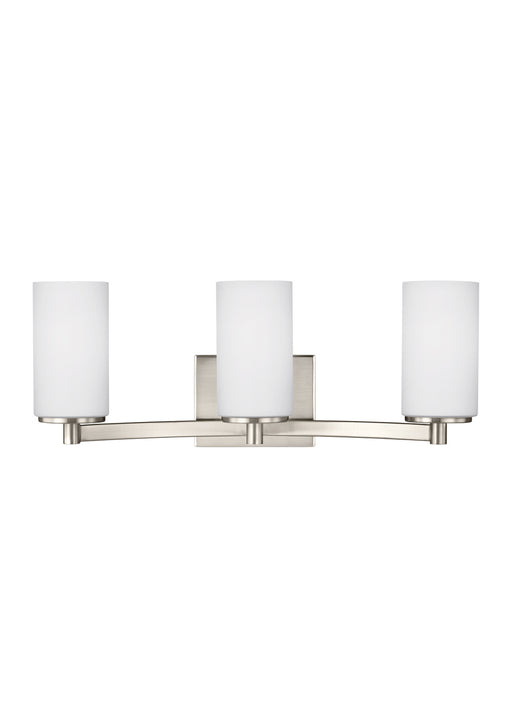 Myhouse Lighting Generation Lighting - 4439103-962 - Three Light Wall / Bath - Hettinger - Brushed Nickel