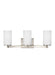 Myhouse Lighting Generation Lighting - 4439103-962 - Three Light Wall / Bath - Hettinger - Brushed Nickel
