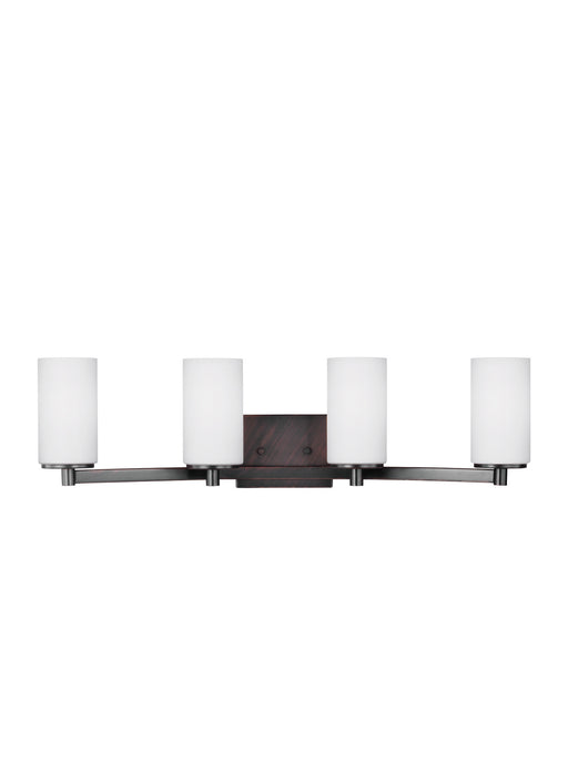 Myhouse Lighting Generation Lighting - 4439104-710 - Four Light Wall / Bath - Hettinger - Bronze