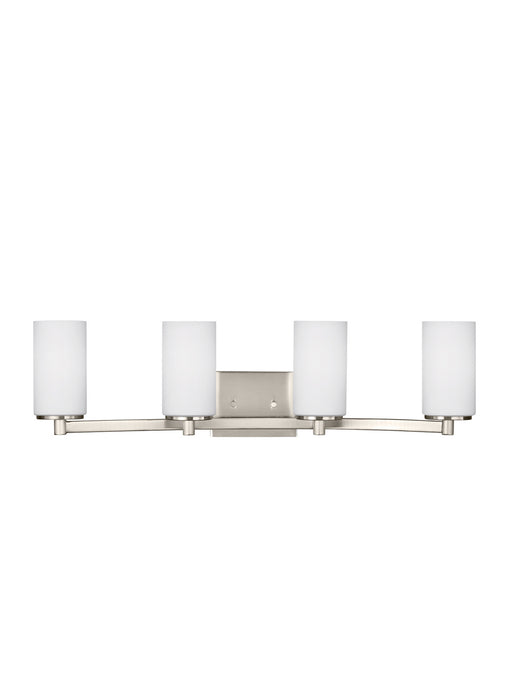 Myhouse Lighting Generation Lighting - 4439104-962 - Four Light Wall / Bath - Hettinger - Brushed Nickel