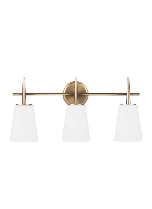 Myhouse Lighting Generation Lighting - 4440403EN3-848 - Three Light Wall / Bath - Driscoll - Satin Brass