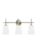 Myhouse Lighting Generation Lighting - 4440403EN3-962 - Three Light Wall / Bath - Driscoll - Brushed Nickel