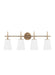 Myhouse Lighting Generation Lighting - 4440404EN3-848 - Four Light Wall / Bath - Driscoll - Satin Brass