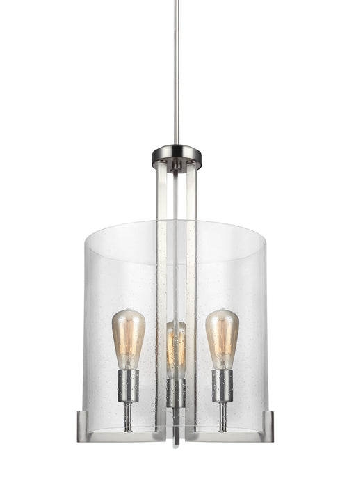 Myhouse Lighting Generation Lighting - 5126003-962 - Three Light Hall / Foyer Pendant - Dawes - Brushed Nickel