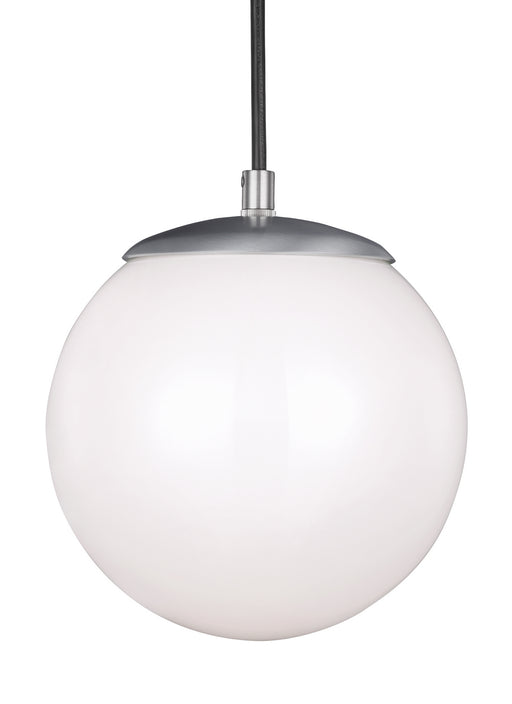 Myhouse Lighting Visual Comfort Studio - 6018-04 - One Light Pendant - Leo - Hanging Globe - Satin Aluminum