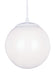 Myhouse Lighting Visual Comfort Studio - 6020EN3-15 - One Light Pendant - Leo - Hanging Globe - White